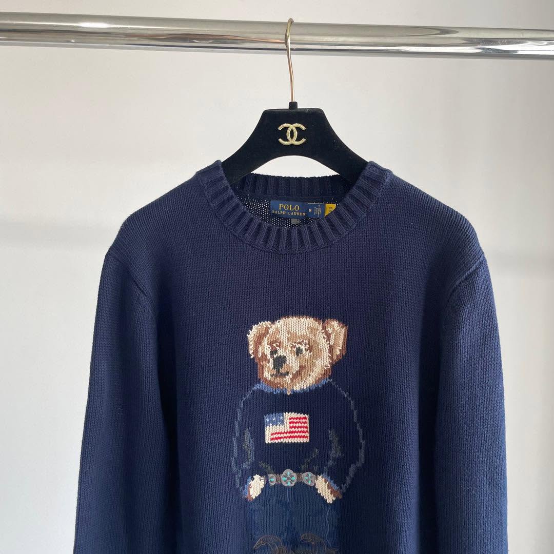 Polo Ralph Lauren Polo Bear Women's Sweater Navy Blue Size Small M L