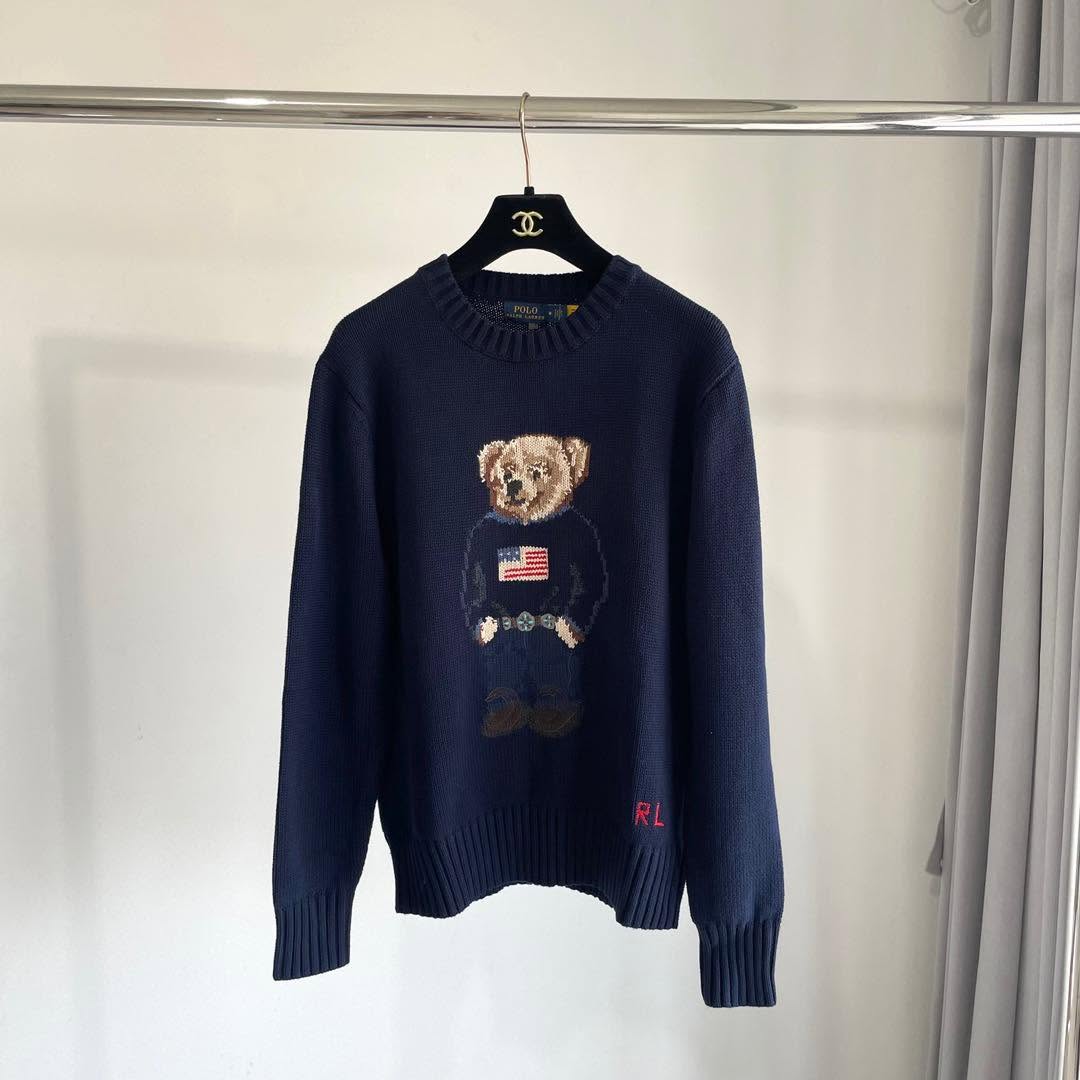 Polo Ralph Lauren Polo Bear Women's Sweater Navy Blue Size Small M L